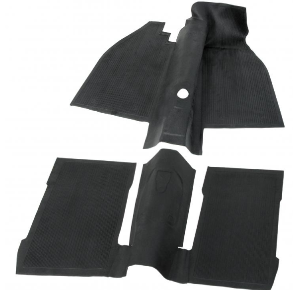 Rubber floor mat set (2-part) Beetle 8.1972 and later (LHD)